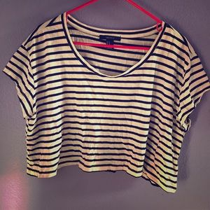 Black and white crop top